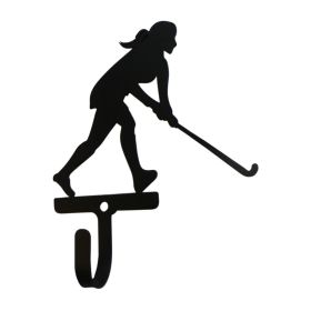 Field Hockey Woman Girl Wall Hook Small