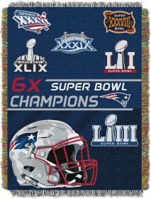 NFL 051 Patriots Commemorative Series 6x Champs Tapestry