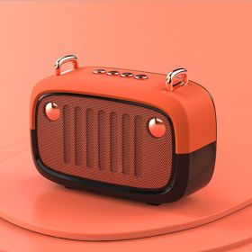 Subwoofer Outdoor Card Portable Mini Speaker (Option: Orange-USB)