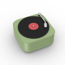 Wireless Mini Portable Audio Multifunction Record Vinyl Speaker (Option: Green-USB)