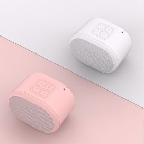 Mini Macaron Bluetooth Speaker Portable Music Speaker (Color: White)