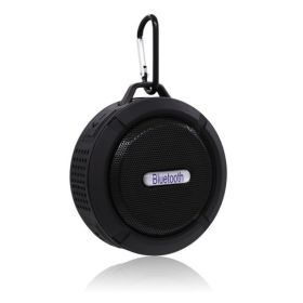 Stall Source Foreign Trade Wireless Portable Card Bluetooth Audio C6 Gift Bathroom Waterproof Big Suction Cup Bluetooth Speaker (Color: Black)