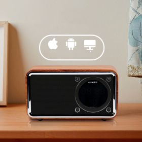 Wireless Bluetooth Speaker Desktop Living Room Card U Disk Subwoofer (Option: Cherry wood grain)