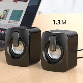 Desktop Computer Desktop Notebook Small Speaker (Option: Black-1.3m)