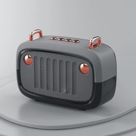 Subwoofer Outdoor Card Portable Mini Speaker (Option: Grey-USB)