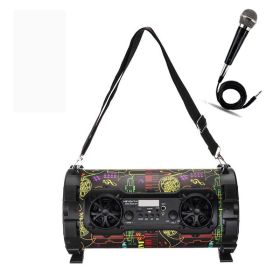 Outdoor High Power Speaker With Microphone Card (Option: Music note wired microphone-USB)