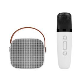 Wireless Bluetooth Portable Audio With Microphone Microphone (Option: White-USB)