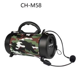 Outdoor Wireless Bluetooth Speaker Portable Strap With Microphone (Option: B)