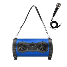 Outdoor High Power Speaker With Microphone Card (Option: Diamond Blue Wired Microphone-USB)