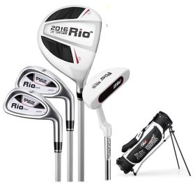 Children's Golf Club Set For Beginners (Option: Black and white sleeve rod-9or12 years old)