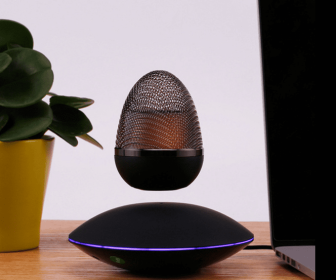 Newest Levitating Floating Speaker Portable Magnetic suspension wireless speaker (Option: Black-US)