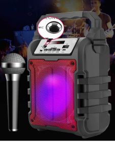 New Portable Bluetooth Speaker Outdoor Portable Square Dance Speaker (Option: Red-USB)