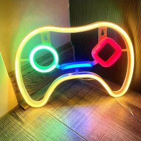 1pc, LED Gaming Neon Gaming Controller Shape LED Logo Light, Gaming Player Gift, Home Decor, Bedroom Decor, Room Decor, Indoor Decor, Wedding Decor (Model: Neon Sign, Color: Warm White)