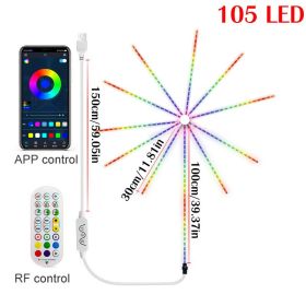 2023 Smart LED Light Strip 200 Modes DIY Firework Bluetooth Music Sound Sync APP Control Christmas Xmas Home Party Wedding Decor (Emitting Color: 105LED, Ships From: CN)