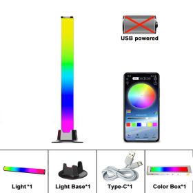 RGB Symphony Lights LED Sound Control Light Music Rhythm Ambient Pickup Lamp App Control Strip Light For Computer Desktop Decor (Emitting Color: 1PCS Symphony Light)