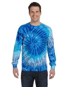 Adult 5.4 oz. 100% Cotton Long-Sleeve T-Shirt - SATURN - S (Color: BLUE JERRY, size: S)