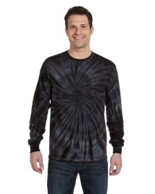 Adult 5.4 oz. 100% Cotton Long-Sleeve T-Shirt - SATURN - S (Color: SPIDER BLACK, size: M)