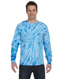 Adult 5.4 oz. 100% Cotton Long-Sleeve T-Shirt - SATURN - S (Color: SPIDER BABY BLUE, size: 2XL)