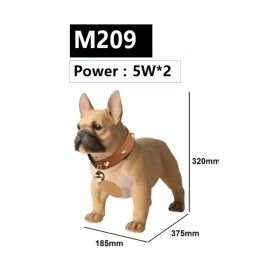 New Bluetooth Speaker Whole Body Dog Creative Gift Cartoon FM Radio Desktop Audio (Option: Brown-M209-USB)